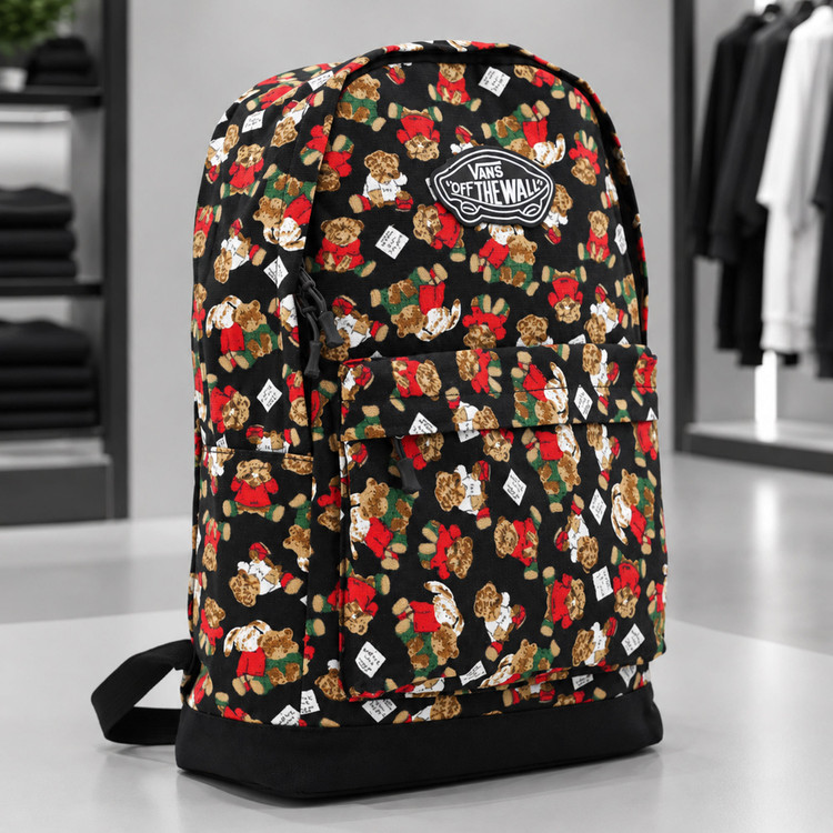کوله پشتی ونس Vans مدل خرس تدی مشکی - وارداتی