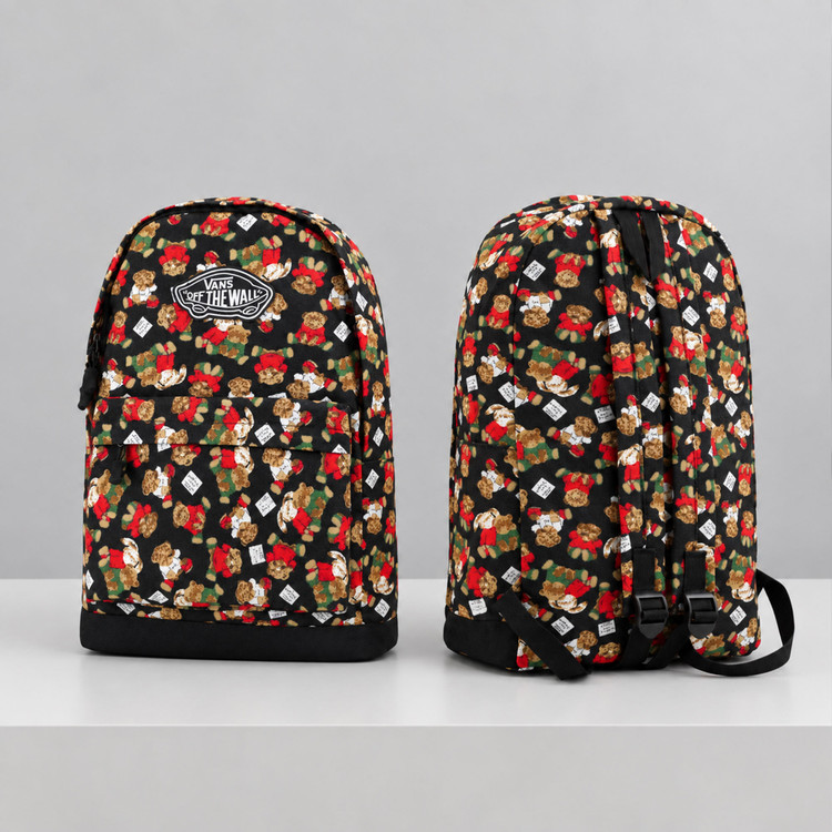 کوله پشتی ونس Vans مدل خرس تدی مشکی - وارداتی