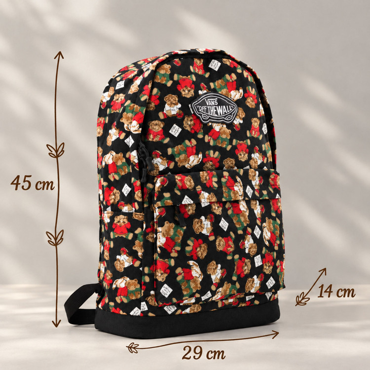 کوله پشتی ونس Vans مدل خرس تدی مشکی - وارداتی