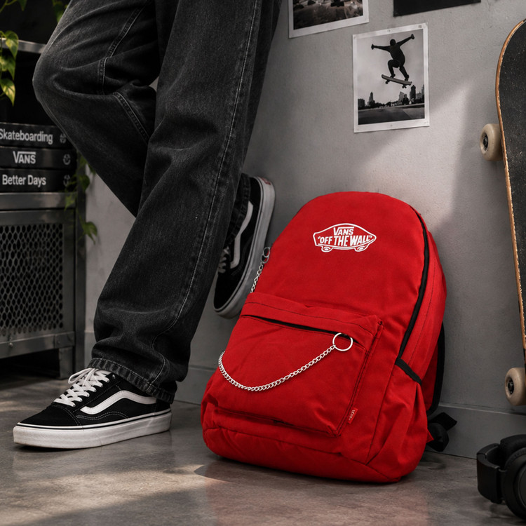 کوله پشتی ونس ساده Vans رنگ قرمز