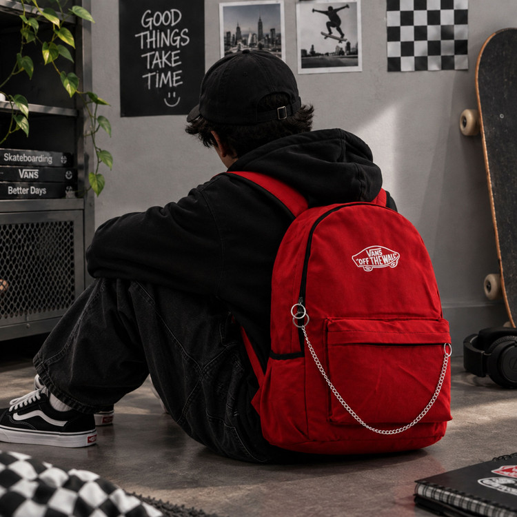 کوله پشتی ونس ساده Vans رنگ قرمز