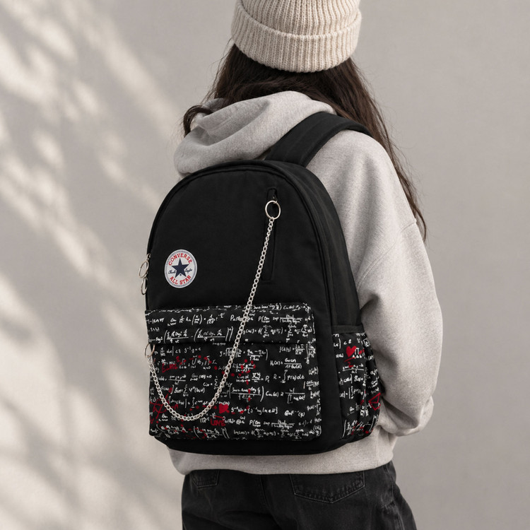 All Star Converse Math Pattern Backpack – Black