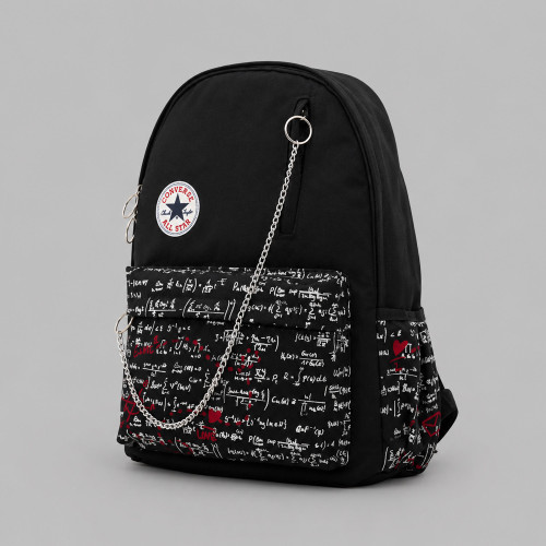 کوله پشتی آل استار مدل کانورس طرح ریاضی رنگ مشکی - All Star Converse