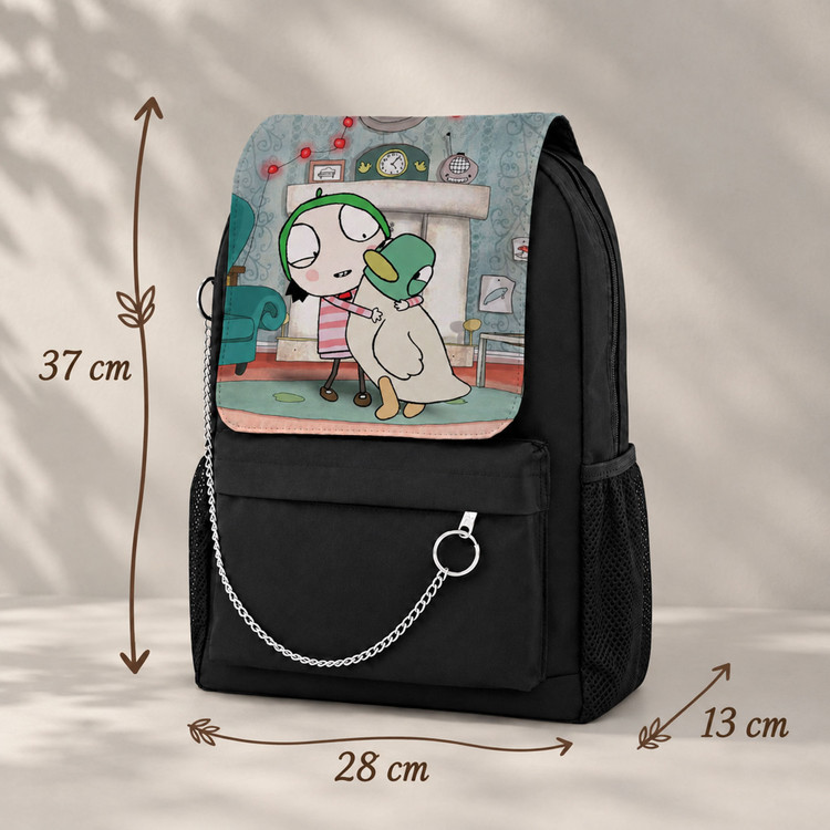 کوله پشتی ویستا طرح انیمه سارا و اردک sarah and duck