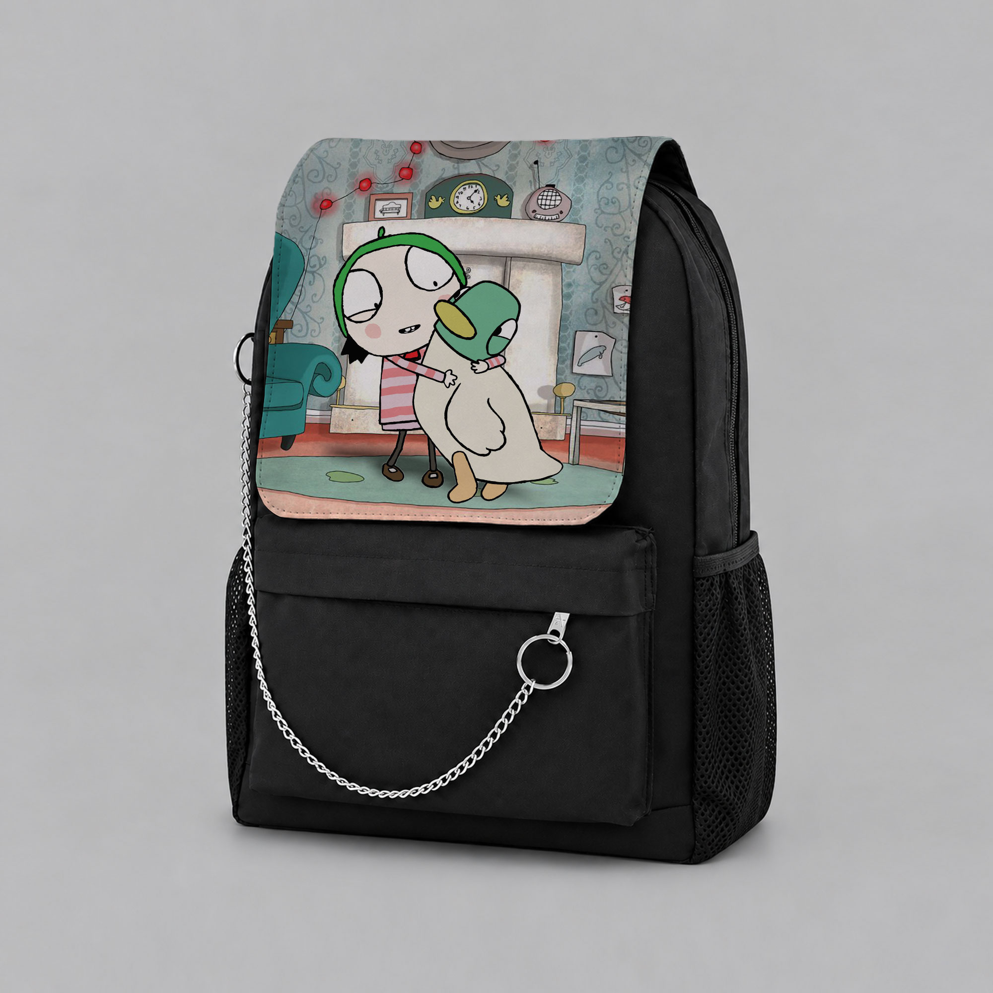 کوله پشتی ویستا طرح انیمه سارا و اردک sarah and duck