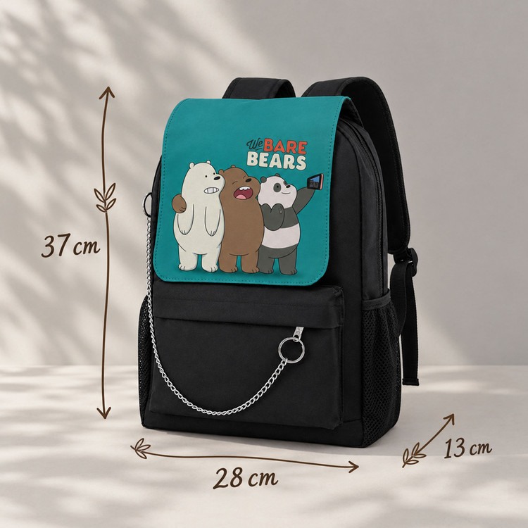 کوله پشتی ویستا طرح کارتون خرس های پچول و کله فندقی We Bare Bears